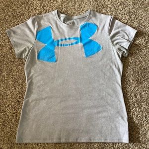 Under Armour, Size Women’s M, Grey with Blue logo